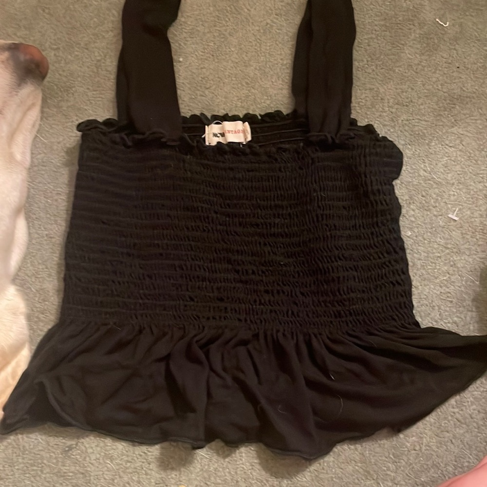 black flowy tank